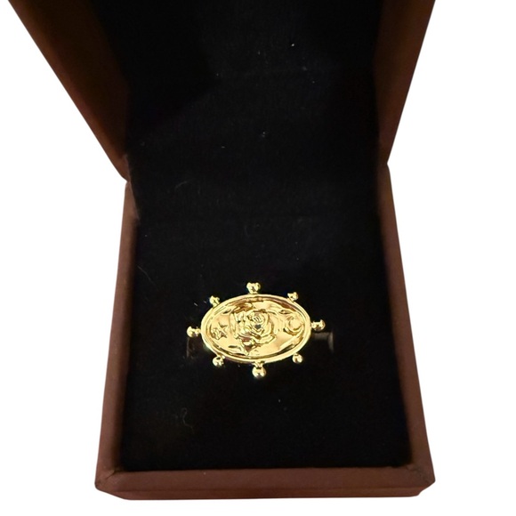 WANDERLUST + CO RHEA GOLD SIGNET RING Size 6-5/8 - Picture 2 of 6